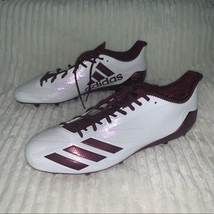 Men’s US 16 ADIDAS FREAK x CARBON White / Maroon Low Football Cleats CG4964 NEW